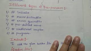 preprocessor directive in c in hindi  Object oriented C  Lec6  Niharika Panda [upl. by Ratep797]