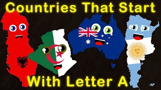 Countries amp US States That Start With Letter A  Countries of the World Song [upl. by Asina190]