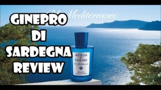 Fragrance Review  Acqua di Parma  Ginepro di Sardegna [upl. by Shari]