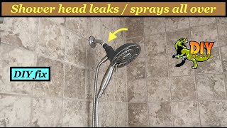 My shower head leaks spraying water  DIY fix [upl. by Adnala]