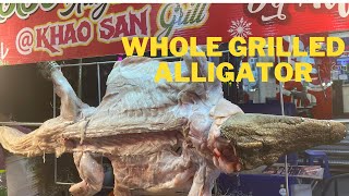 Whole grilled alligator [upl. by Eciram]