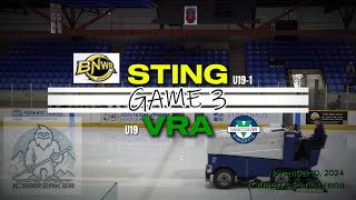 ICE BREAKER TOURNAMENT GAME 3 STING U191 VS VRA U19 QUEENS PARK ARENA NOVEMBER 10 2024 [upl. by Downes]