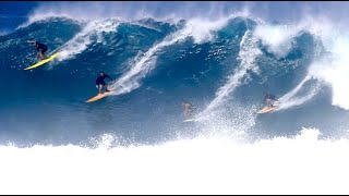 Big Wave Waimea Bay 31524 North Shore Hawaii  Surfing Shore Break Wipeouts Epic Waimea Day [upl. by Lewin]