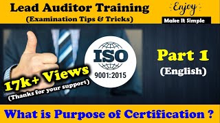 ISO 9001  2015 Lead Auditor Training Course Exam Tips quotPart 1  What is Quality Certificationquot [upl. by Annette]