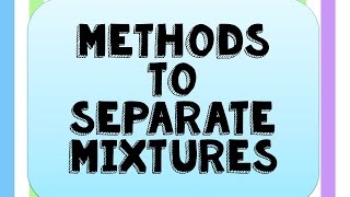 mixtures vs solutions separation [upl. by Abbey694]