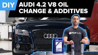 Audi S5 Oil Change amp Additives DIY  B885 42 V8  A6 Quattro A8 Quattro VW Touareg [upl. by Horacio228]