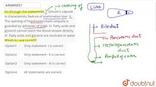 Go through the statements I Glisson\s capsule is characteristic feature of mammalian liver [upl. by Shelburne695]