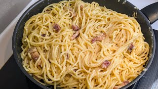 Spaghetti Carbonara wie in Italien Familie war nicht aufzuhalten Rezept direkt aus Rom ohne Sahne [upl. by Anirad]