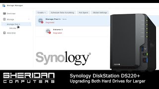 Synology DS220  Upgrading hard drives to expand storage  Drive Replacement [upl. by Cyndy]