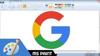 How to Draw Google logo in MS Paint from Scratch [upl. by Ettinger]