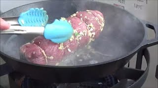 How to Make Steak Roulade in Cast Iron  Outdoor Cooking [upl. by Talbert]