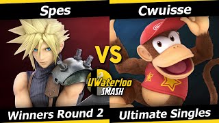 UWaterloo SSBU S23w9 Winners Round 2  Spes Cloud vs Cwuisse Diddy Kong Villager [upl. by Prowel]