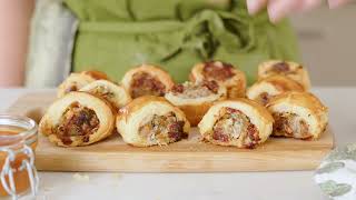 Saint Agur blue cheese sausage rolls [upl. by Nirihs976]