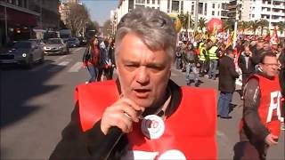 Toulon Manifestation du 22 mars des Agents de la Fonction Publique Live TV 2018 [upl. by Aneladdam]