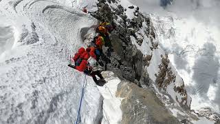 Everest 2023 Death below the Hillary Face  Summit Ridge [upl. by Adnael]