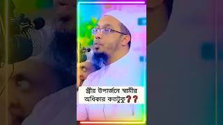 স্ত্রীর উপার্জনে স্বামীর অধিকার কতটুকু❓ স্ত্রীর উপার্জিত অর্থ ব্যয় করা কতটুকু জায়েজ❓ vairalwaz [upl. by Kadner651]