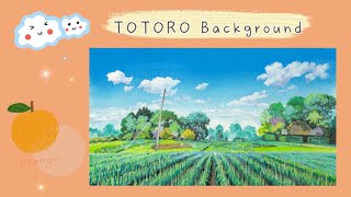 🌾 Painting Totoro scenery  Studio Ghibli [upl. by Ahsinnor71]