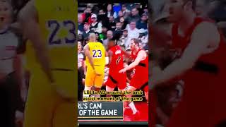 Lebron James to Anthony Davis around the back assist moment of the game Lakers def Raptors 131125 [upl. by Mercorr]