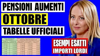 PENSIONI OTTOBRE AUMENTI CONFERMATI TABELLA ESEMPI 📈 TUTTE LE FASCE VERIFICA NUOVI IMPORTI NETTI [upl. by Adnoved245]