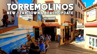 Torremolinos Spain New Year Beautiful Town amp Beach Update January 2022 Costa del Sol  Málaga 4K [upl. by Anelram143]