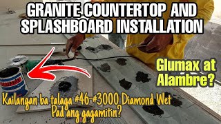 Part 1 HOW TO INSTALL GRANITE COUNTERTOP AND SPLASHBOARD using Jetblack [upl. by Pepe]