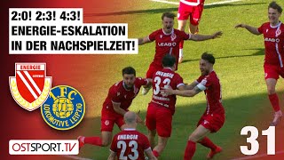 20 23 43 EnergieEskalation im Aufstiegskampf E Cottbus  Lok Leipzig  Regionalliga Nordost [upl. by Brande638]