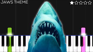 JAWS THEME  EASY Piano Tutorial [upl. by Tama]