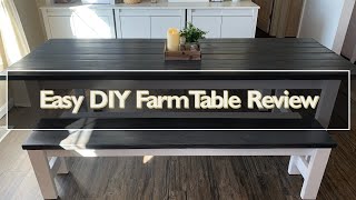 Ana White Farm Table Review and Tips [upl. by Thamora854]