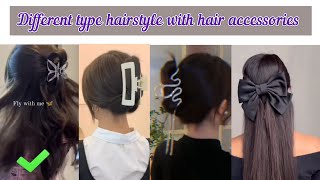 Different Type Hairstyles With Hair Accessories  Hair Accessories Hairstyle  hairstyle bts [upl. by Mcevoy]