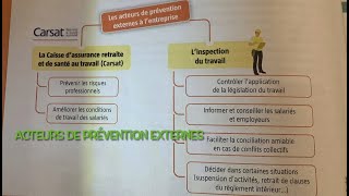 Les acteurs de Prévention EXTERNES à l’entreprise [upl. by Bovill]