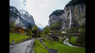 I FOUND THE MOST BEAUTIFUL SWISS VILLAGE 🇨🇭 RELAXING WALK VALLEYS WATERFALLS AND GREEN HILLS 🏔️ [upl. by Droc]