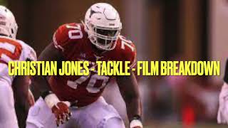 CHRISTIAN JONES  Offensive Tackle 2024 draft film breakdown [upl. by Griffith107]