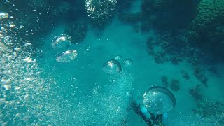 Heath and i swimming through bubbles sharmelsheikh diving gopro sensatori [upl. by Lia693]