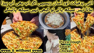 Pizza Perfection Recipe for Delicious Sauce Dough amp Chicken [upl. by Trilby750]