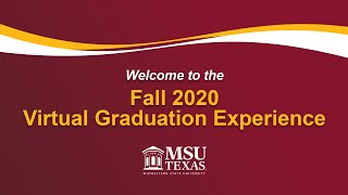 Virtual Graduation Experience Fall 2020 [upl. by Anele171]