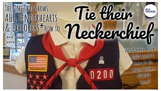 How to tie an AHG neckerchief so it looks nice AND does NOT need to be retied before EVERY event [upl. by Ameh100]