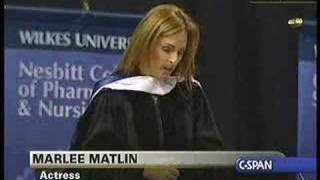 Marlee Matlin Wilkes University Commencement Speech [upl. by Hiltan]