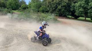 Kids 50cc Quad Bike 5 Year Old Toddler Burnout Donuts Drifting ATV [upl. by Saylor]