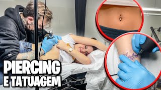 PIERCING NO UMBIGO E UMA TATUAGEM NOVA Presente de 15 Anos [upl. by Eberhard156]