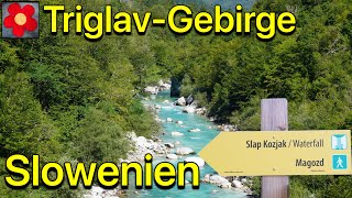 Slowenien Kobarid  Triglav Gebirge  Kozjak Wasserfall und Italienisches Beinhaus [upl. by Korwun]