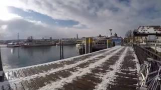 STREET VIEW Konstanzer Hafen im Winter in GERMANY [upl. by Shererd633]