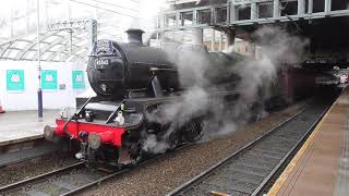 LMS Jubilee 45699 Galatea at Manchester Victoria Railway Station with The Cotton Mill Express [upl. by Gamaliel233]