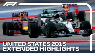 Rosberg And Hamiltons Epic Title Decider  2015 United States Grand Prix  Extended Highlights [upl. by Zaid]