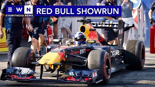 Formula 1 RB7 fills Sandton streets with a billow of smoke rubber fumes [upl. by Gawain]