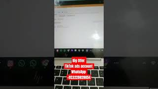 Big Offer for TikTok ads Agency Account Pakistan  TikTok ads Agency Account Worldwide [upl. by Haroved]