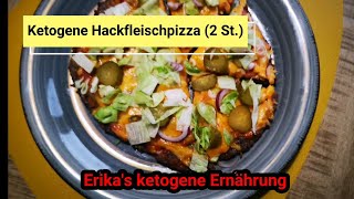 KetoDiät  Rezept Ketogene Hackfleischpizza [upl. by Aiak]