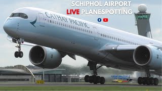 Live  SCHIPHOL AMSTERDAM AIRPORT  PLANESPOTTING [upl. by Benji]