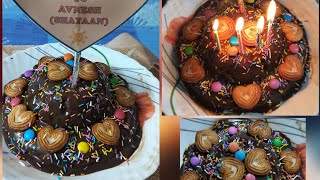 Eggless Birthday cake  Chocofrost layered vanilla custard cake 🍰 birthday egglesscake FourV [upl. by Berke]