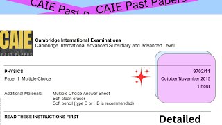 970211ON2015PhysicsP1As LevelCambridge [upl. by Edra]