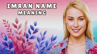 Imran Name Meaning amp Dictionary definition  Pronunciation Guide In English [upl. by Harvey55]